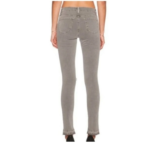 J. BRAND SILVER FOX RELEASED RAW HEM RIPPED KNEE ANKLE SKINNY JEANS 24 - Picture 5 of 14